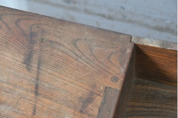 和製アンティーク　昭和初期　和洋どちらの空間にも馴染む小引き出し付き卓上収納棚　(R-091232)