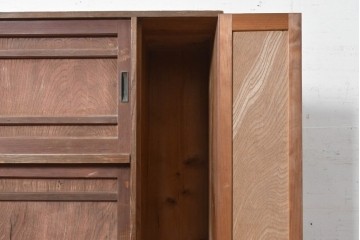 和製アンティーク　大正から昭和初期　大小の収納部を備えたレトロな下駄箱　(R-091234)