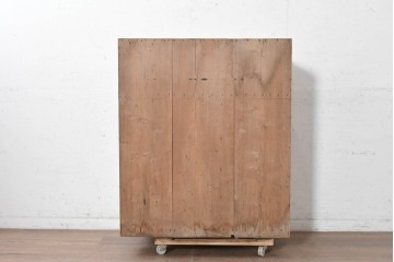和製アンティーク　大正から昭和初期　大小の収納部を備えたレトロな下駄箱　(R-091234)