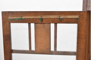 和製アンティーク　大正から昭和初期　象嵌装飾をあしらったガラス扉の本箱　(R-091235)