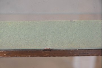 和製ヴィンテージ　昭和中期　四面ガラスのシンプルな脚付きカウンターショーケース　(R-091240)