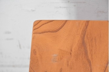 和製ヴィンテージ　欅(ケヤキ)材・檜(ヒノキ)材　木目を楽しめる板座のシンプルなベンチ　(R-091254)