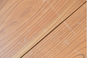 和製ヴィンテージ　欅(ケヤキ)材・檜(ヒノキ)材　木目を楽しめる板座のシンプルなベンチ　(R-091254)