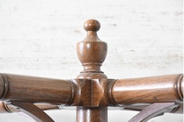 中古　美品　横浜クラシック家具　ノックオンウッド(knockonwood)　上下2段にフックを備えたポールハンガー　(R-091256)