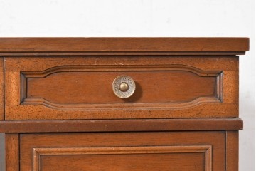 中古　アメリカ　DREXEL HERITAGE(ドレクセルヘリテイジ)　Triune(トライユン)　マホガニー材　引き出し9杯を備えたクラシカルな両袖デスク　定価約75万円　(R-091261)