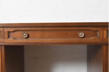 中古　アメリカ　DREXEL HERITAGE(ドレクセルヘリテイジ)　Triune(トライユン)　マホガニー材　引き出し9杯を備えたクラシカルな両袖デスク　定価約75万円　(R-091261)
