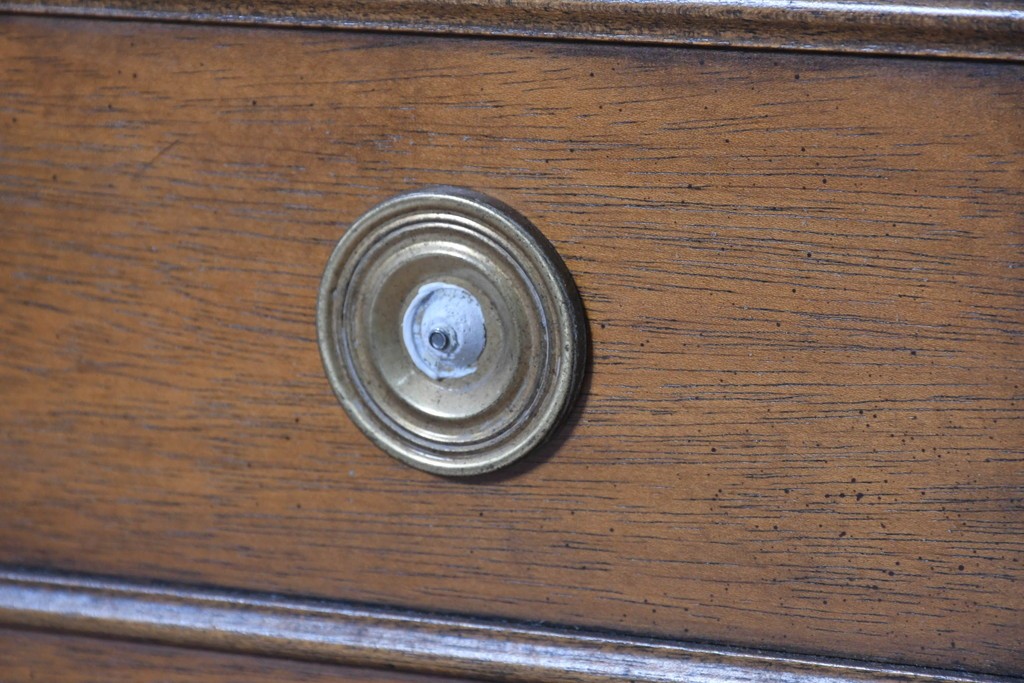 中古　アメリカ　DREXEL HERITAGE(ドレクセルヘリテイジ)　Triune(トライユン)　マホガニー材　引き出し9杯を備えたクラシカルな両袖デスク　定価約75万円　(R-091261)