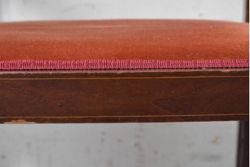イギリスアンティーク　1910年頃　マホガニー材　繊細な象嵌が映えるアームチェア　(R-091263)