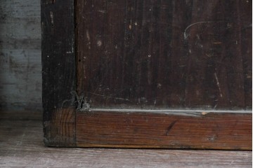 アンティーク建具　明治から大正期　縦格子が端正な格子戸2枚セット　(R-091264)
