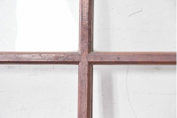 アンティーク建具　昭和初期から昭和中期　大きなガラス面が開放的なガラス戸2枚セット　(R-091265)