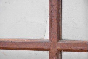 アンティーク建具　昭和初期から昭和中期　大きなガラス面が開放的なガラス戸2枚セット　(R-091265)
