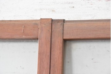 アンティーク建具　昭和初期から昭和中期　大きなガラス面が開放的なガラス戸2枚セット　(R-091265)
