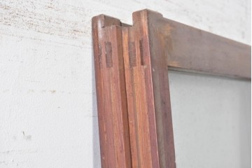 アンティーク建具　昭和初期から昭和中期　大きなガラス面が開放的なガラス戸2枚セット　(R-091265)