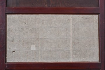 アンティーク建具　明治から大正期　赤みを帯びた木枠が味わい深い障子帯戸4枚セット　(R-091267)