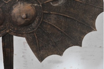 ヨーロッパアンティーク　1920年から1960年頃　ロートアイアン　細やかな意匠が目を引くドラゴンのオブジェ　(R-091282)