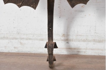 ヨーロッパアンティーク　1920年から1960年頃　ロートアイアン　細やかな意匠が目を引くドラゴンのオブジェ　(R-091282)