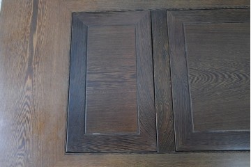 和製ヴィンテージ　鉄刀木(タガヤサン)　内部銅製　関西火鉢　美しい木目を楽しむ囲炉裏テーブル　(R-091289)