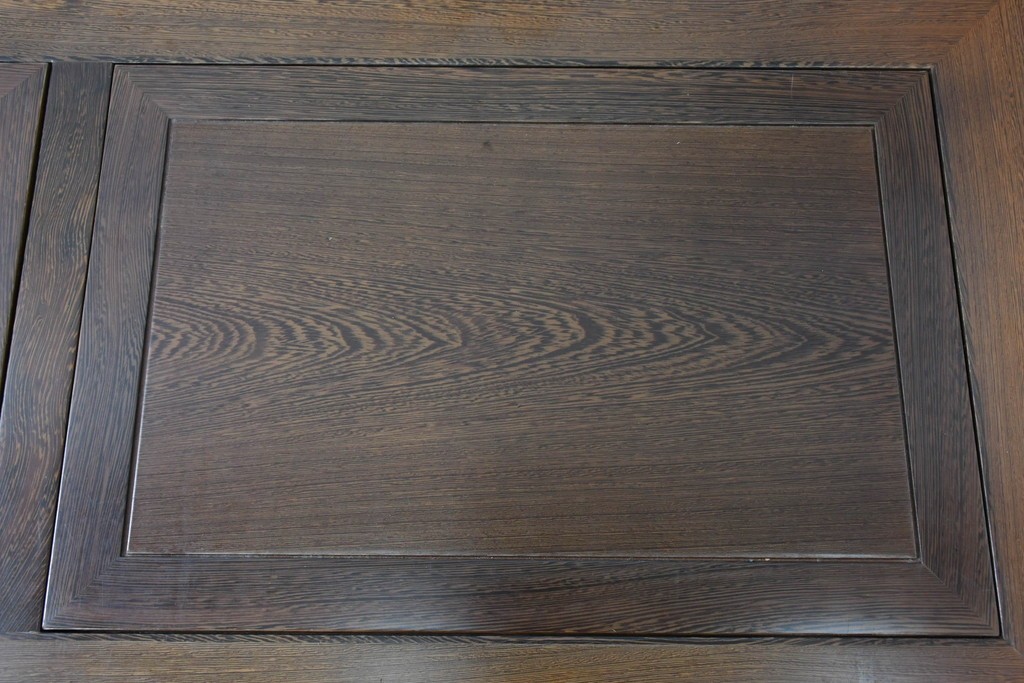 和製ヴィンテージ　鉄刀木(タガヤサン)　内部銅製　関西火鉢　美しい木目を楽しむ囲炉裏テーブル　(R-091289)