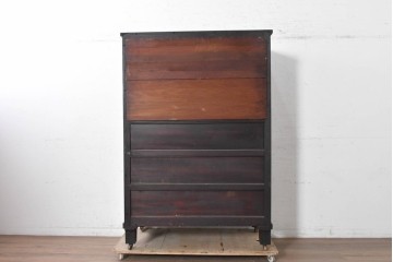アメリカアンティーク　1930年から1950年頃　三面ガラスとミラーバックで見せる収納を楽しめるキャビネット　(R-091290)