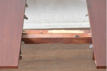 アメリカアンティーク　1930年から1950年頃　マホガニー材　ツインペデスタルがクラシカルなエクステンションテーブル　(R-091293)
