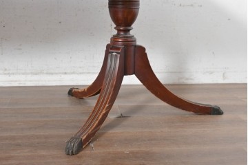 アメリカアンティーク　1930年から1950年頃　マホガニー材　ツインペデスタルがクラシカルなエクステンションテーブル　(R-091293)