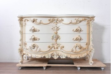 中古　美品　SILIK(シリック)　花柄と立体的な装飾が優美なチェスト　現行定価約300万円　(R-091294)