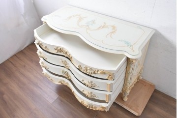 中古　美品　SILIK(シリック)　花柄と立体的な装飾が優美なチェスト　現行定価約300万円　(R-091294)