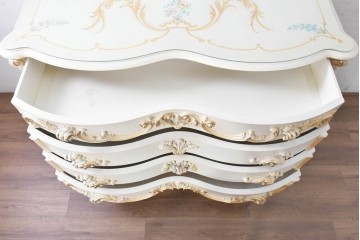 中古　美品　SILIK(シリック)　花柄と立体的な装飾が優美なチェスト　現行定価約300万円　(R-091294)