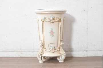 中古　イタリア高級家具　SILIK(シリック)　植物のレリーフ装飾が華やかな傘立て　定価約46万円　(R-091296)