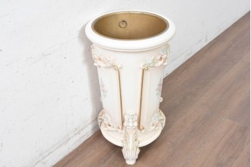 中古　イタリア高級家具　SILIK(シリック)　植物のレリーフ装飾が華やかな傘立て　定価約46万円　(R-091296)