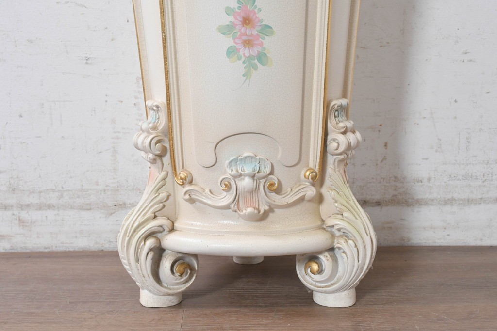 中古　イタリア高級家具　SILIK(シリック)　植物のレリーフ装飾が華やかな傘立て　定価約46万円　(R-091296)