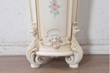 中古　イタリア高級家具　SILIK(シリック)　植物のレリーフ装飾が華やかな傘立て　定価約46万円　(R-091296)