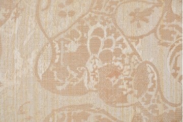 中古　アンティーク調　淡いイエローの張地とゴールドの装飾が華やかなチェア2脚セット　(R-091298)