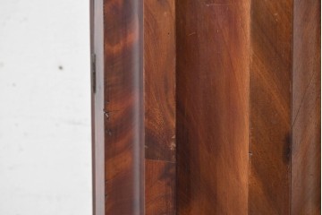 イギリスアンティーク　1860年から1880年頃　マホガニー材　大理石　ヴィクトリアン様式　円筒形サイドキャビネット　(R-091310