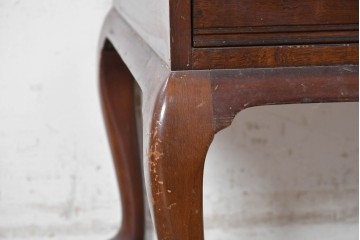 イギリスアンティーク　1920年から1930年頃　マホガニー材　5段の収納とキャスター脚を備えたクラシカルなレコードケース　(R-091311)