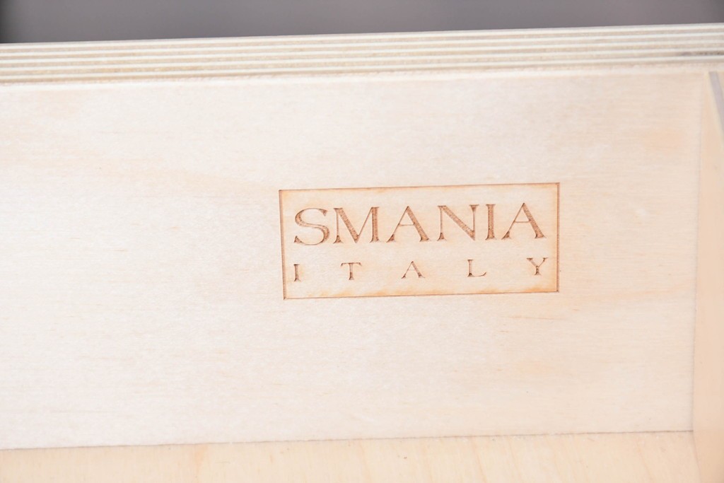 中古　イタリア製　超美品　SMANIA(ズマーニア)　CHIC(シック)　スライド式レザー天板付きデスク　定価約270万円　(R-091316)