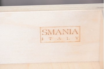 中古　イタリア製　超美品　SMANIA(ズマーニア)　CHIC(シック)　スライド式レザー天板付きデスク　定価約270万円　(R-091316)