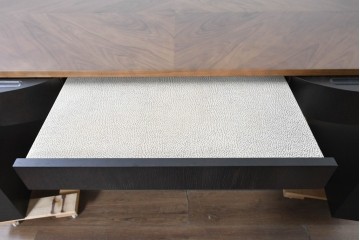 中古　イタリア製　超美品　SMANIA(ズマーニア)　CHIC(シック)　スライド式レザー天板付きデスク　定価約270万円　(R-091316)