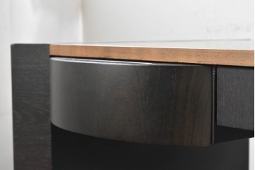 中古　イタリア製　超美品　SMANIA(ズマーニア)　CHIC(シック)　スライド式レザー天板付きデスク　定価約270万円　(R-091316)