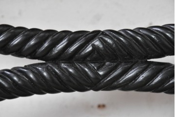中古　美品　アメリカ最高級ブランド　CENTURY(センチュリー)　ロープツイスト装飾とアンテロープ柄が印象的なサロンチェア　定価約100万円　(R-091326)