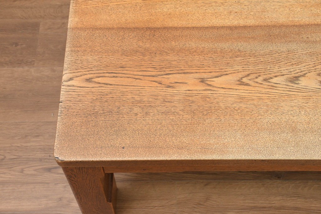 中古　Oak Village(オークヴィレッジ)　ナラ無垢材　豊かな木目を楽しめるシンプルな座卓　(R-091331)