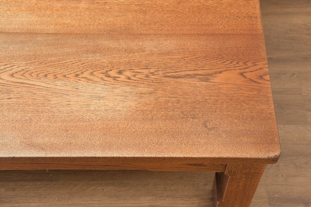 中古　Oak Village(オークヴィレッジ)　ナラ無垢材　豊かな木目を楽しめるシンプルな座卓　(R-091331)