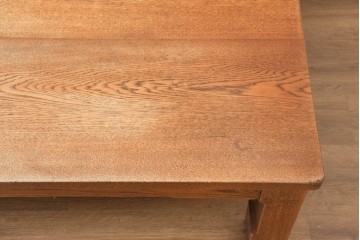 中古　Oak Village(オークヴィレッジ)　ナラ無垢材　豊かな木目を楽しめるシンプルな座卓　(R-091331)