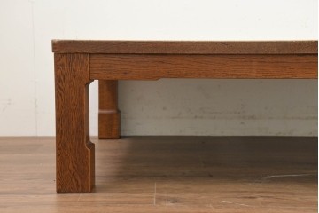 中古　Oak Village(オークヴィレッジ)　ナラ無垢材　豊かな木目を楽しめるシンプルな座卓　(R-091331)