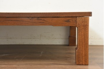 中古　Oak Village(オークヴィレッジ)　ナラ無垢材　豊かな木目を楽しめるシンプルな座卓　(R-091331)