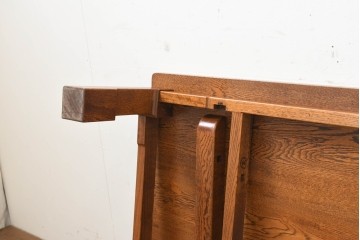 中古　Oak Village(オークヴィレッジ)　ナラ無垢材　豊かな木目を楽しめるシンプルな座卓　(R-091331)