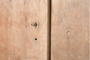 アジアンアンティーク建具　1900年頃　インド　チーク材　サンバースト文様を随所に配した重厚な枠付き両開き門扉2枚(1対)セット　(R-091337)
