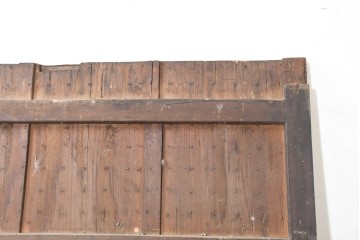 アンティーク建具　明治から大正期　無骨で重厚な佇まいの鉄板張り蔵戸1枚　(R-091338)