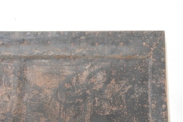 アンティーク建具　明治から大正期　錆色をまとった重厚な鉄板張り蔵戸1枚　(R-091341)