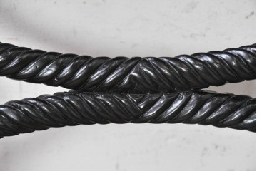 中古　美品　アメリカ最高級ブランド　CENTURY(センチュリー)　ロープツイスト装飾とアンテロープ柄が印象的なサロンチェア　定価約100万円　(R-091343)